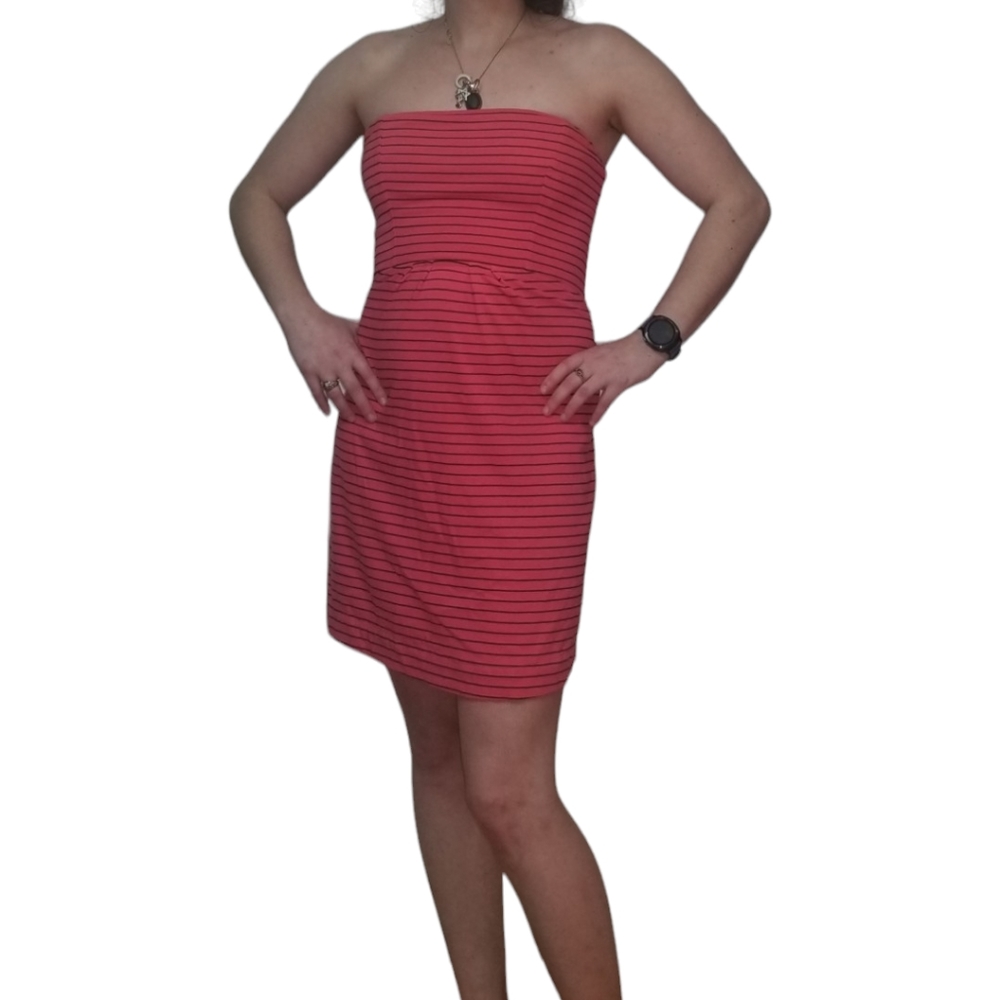 Fossil Striped Strapless Dress S